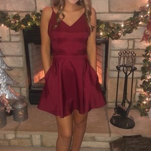 RED SEMI FORMAL DRESS